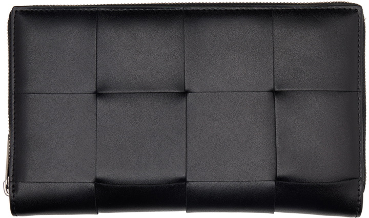 Photo: Bottega Veneta Black Zip Around Wallet