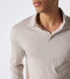 Agnona Wool, silk and cashmere polo sweater