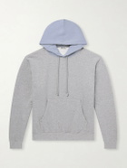 Auralee - Two-Tone Cotton-Jersey Hoodie - Gray