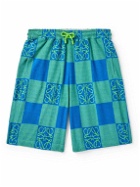 LOEWE - Paula's Ibiza Cotton-Blend Terry-Jacquard Drawstring Shorts - Green