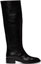 Peter Do Black V-Neck Tall Boots