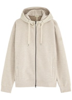 Herno Hooded Felt Sweatshirt Cream
