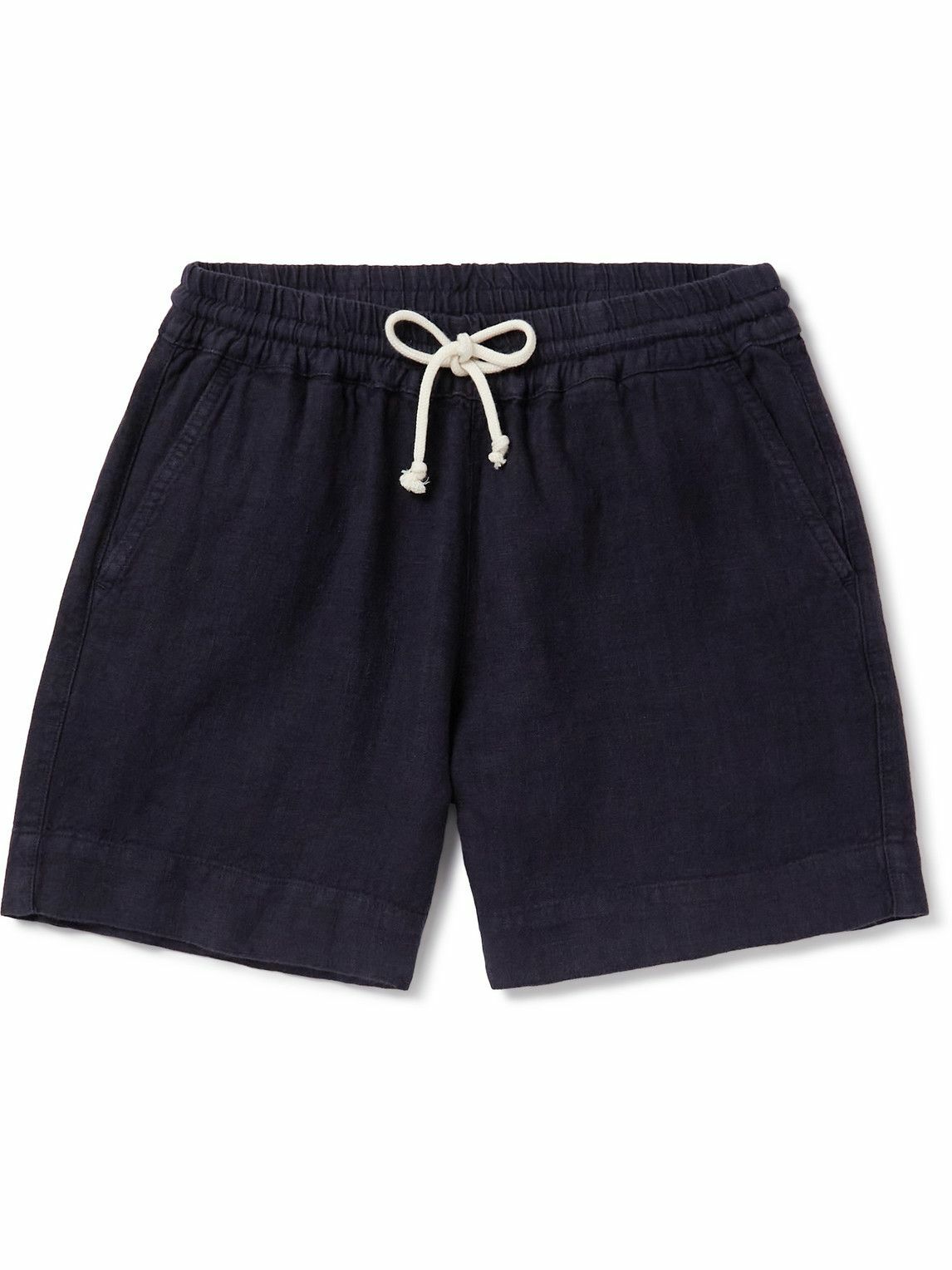 La Paz - Pestana Straight-Leg linen Drawstring Shorts - Blue