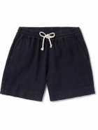 La Paz - Pestana Straight-Leg linen Drawstring Shorts - Blue