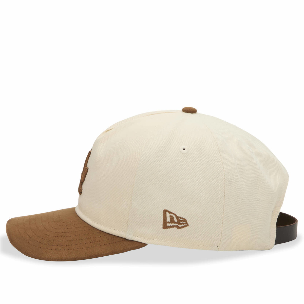 New Era LA Dodgers Suede Visor 9Fifty Cap in Cream