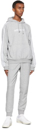 adidas Originals Grey Comfort 3-Stripes Hoodie