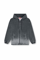 Diesel Hooded jacket in dégradé-effect scuba - Jackets Mens in Grey