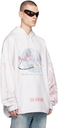 Balenciaga White Pink Martini Edition Hoodie