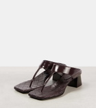 Bottega Veneta Marella Intrecciato 45 leather thong sandals