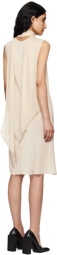 Helmut Lang Off-White Scarf Midi Dress