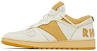 Rhude SSENSE Exclusive White & Beige Rhecess Low Sneakers