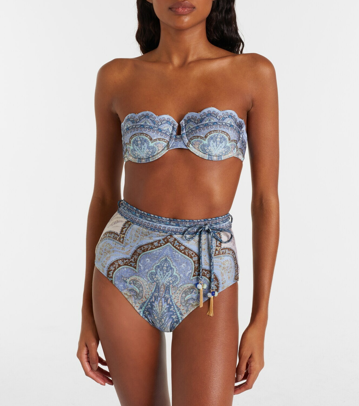 Zimmermann Wanderlust high-rise bikini bottoms