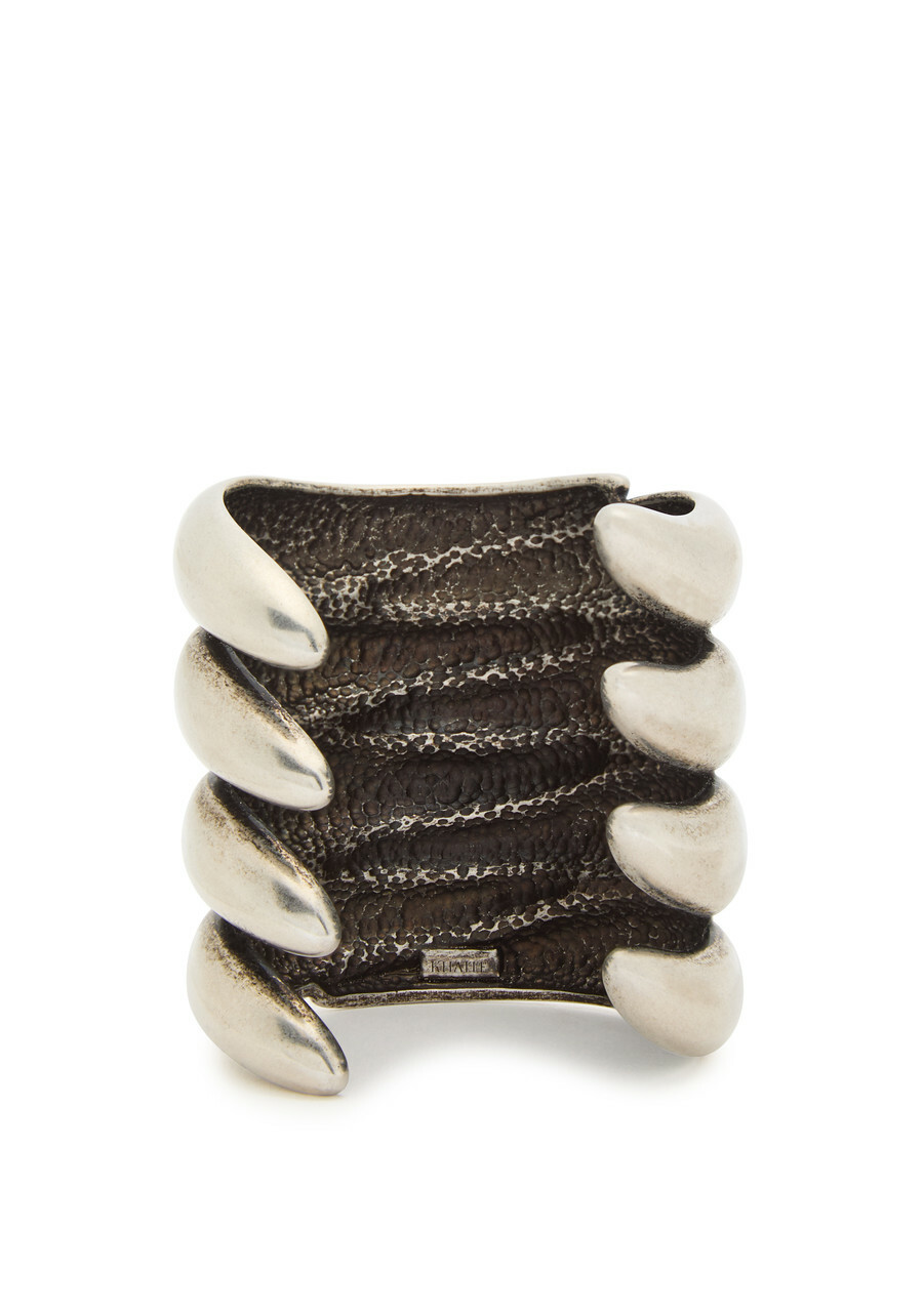 Khaite Cyclone Antique Sculpted Palladium-plated Cuff - Silver - One Size