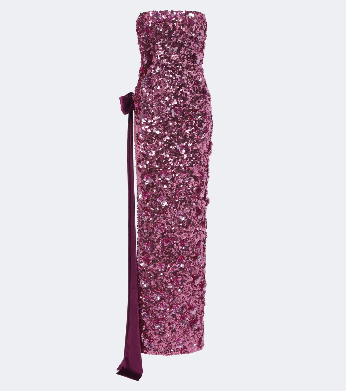 Retrofête Sylpha bow-detail sequined bustier gown