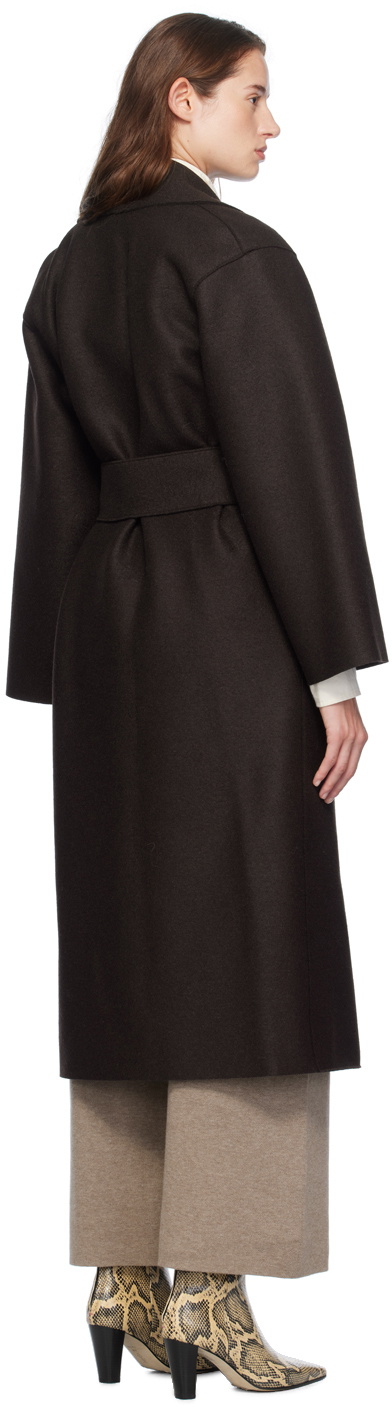 Harris Wharf London Brown Belted Clutch Coat