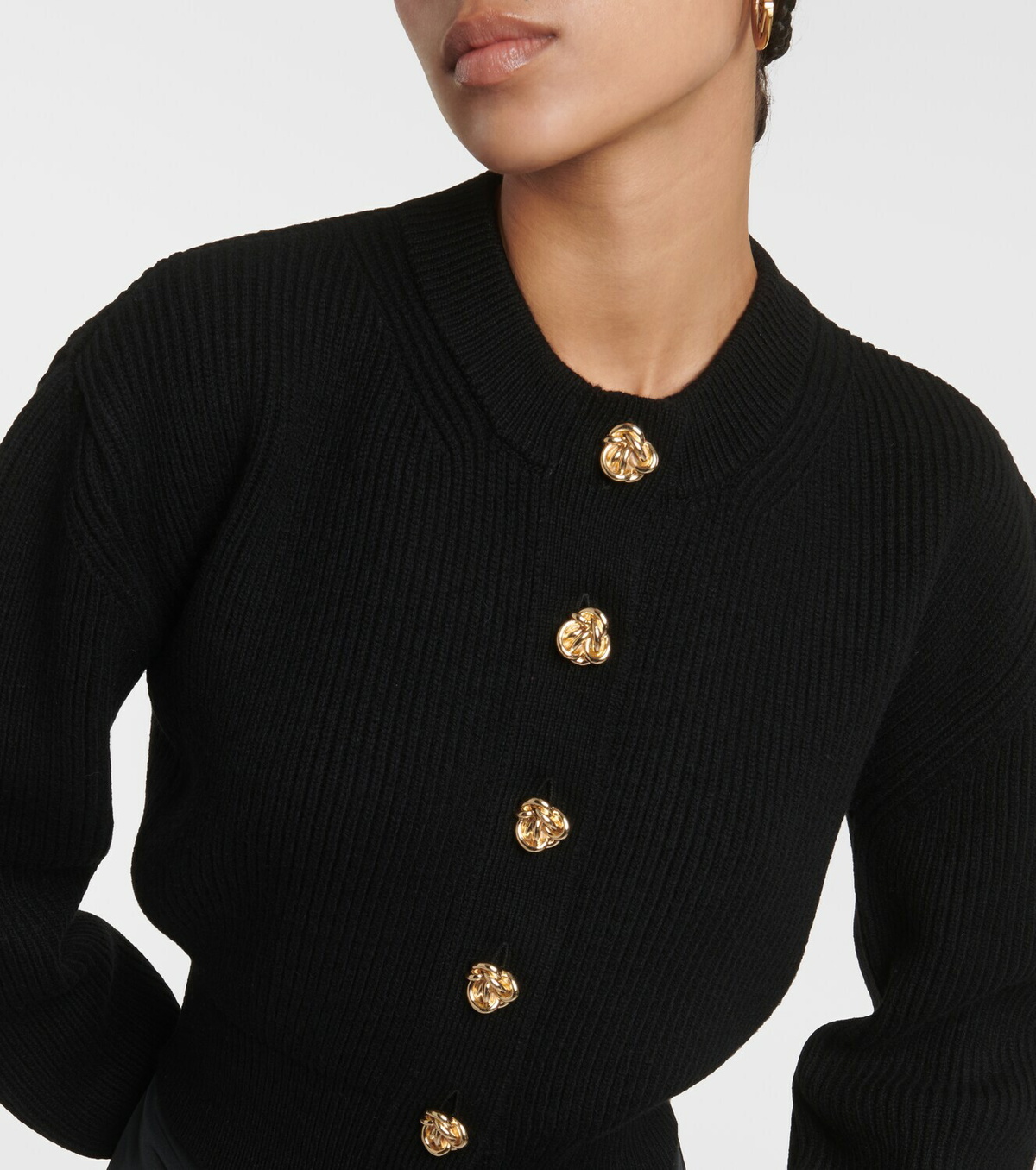 トップス ALEXANDRER McQUEEN / Blouson cardigan Alexander McQueen - High collar zipped cardigan black - The