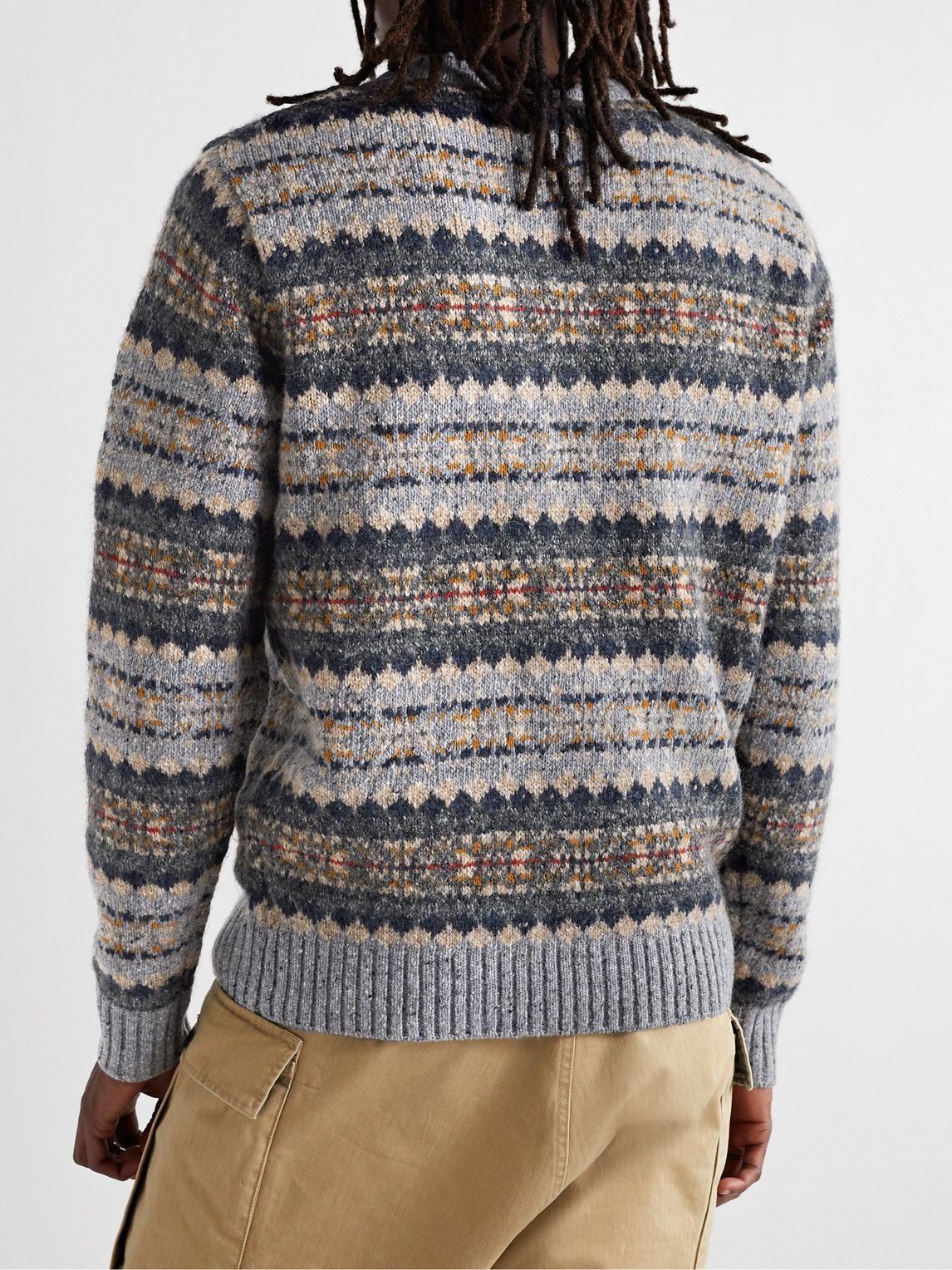 Alex Mill - Fair Isle Knitted Sweater - Gray Alex Mill