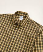 Brooks Brothers Men's Regent Regular-Fit Original Broadcloth Sport Shirt, Tartan | Yellow