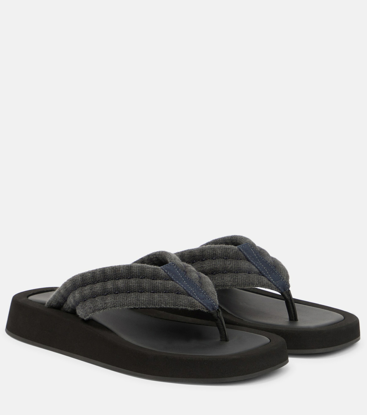 The Row - Ginza denim and suede sandals The Row