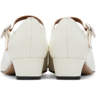 SHUSHU/TONG White Low-Heel Mary Jane Heels