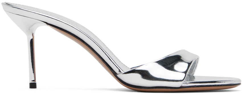 LIDIA MULE 70 レザーHEEL SANDALS Paris Texas Silver Lidia 70 Mules Paris Texas