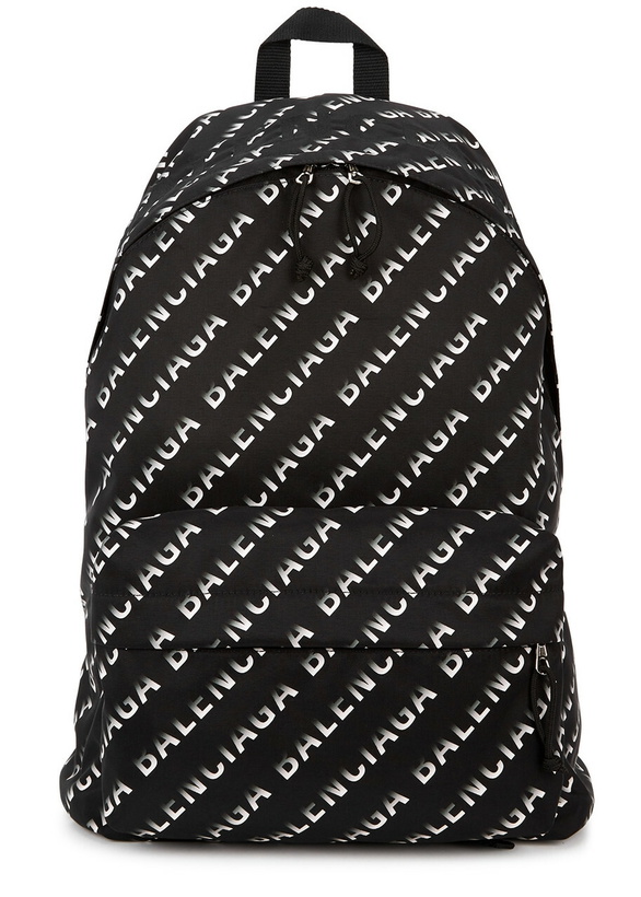 Photo: Balenciaga Wheel Logo-print Nylon Backpack - Black And White - One Size
