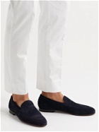 HUGO BOSS - Suede Penny Loafers - Blue