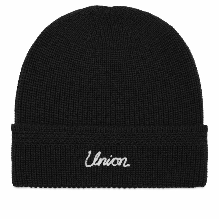 Photo: Union LA Men's Script Watch Beanie in Caviar 