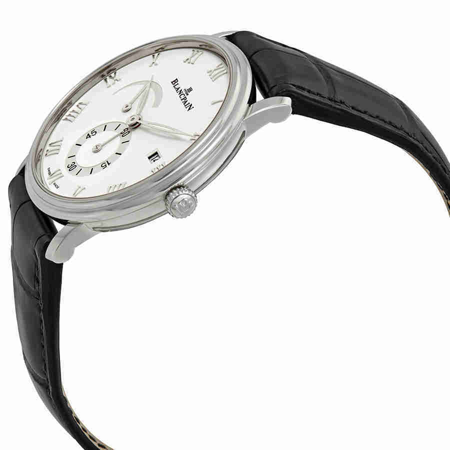 Blancpain Villeret White Dial Black Leather Mens Watch 6606A-1127-55B