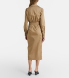 Max Mara Beta cotton-blend satin wrap dress