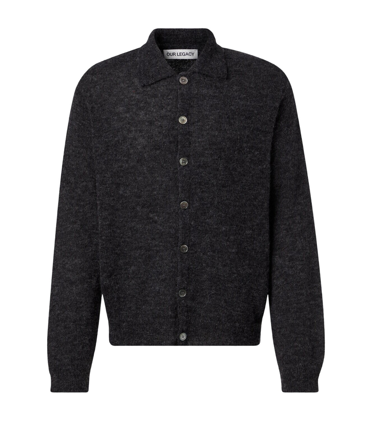 Our Legacy Men's Sonar V Neck Knit Sweat in Ash Melange Stately