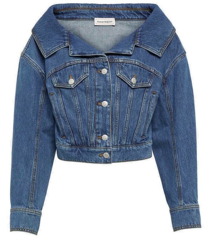 Photo: Alexander McQueen Cropped denim jacket