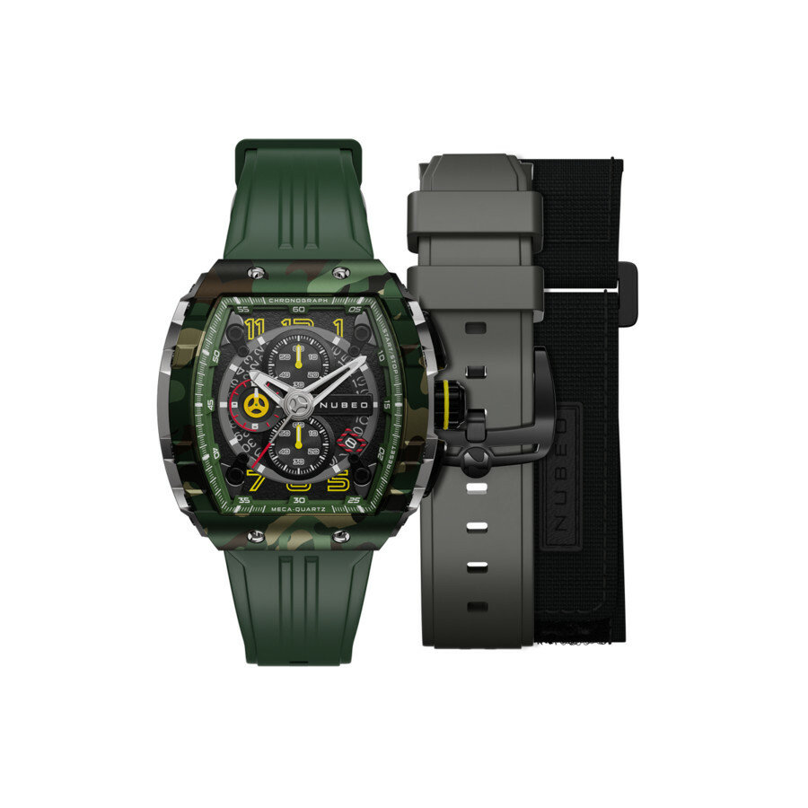 Nubeo Magellan Chronograph Black Dial Mens Watch NB-6024-0L