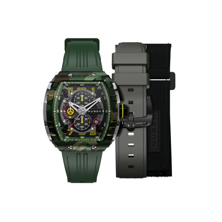 Photo: Nubeo Magellan Chronograph Black Dial Mens Watch NB-6024-0L