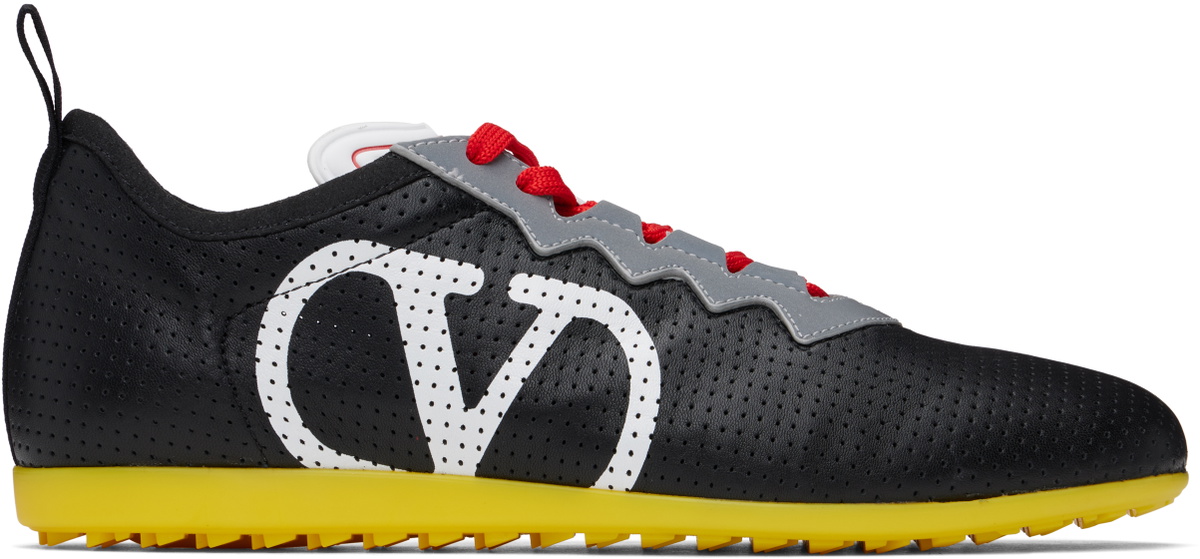 Chromathon Sneaker In Black Perforated Lambskin 104151
