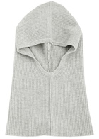 Loop Cashmere Ribbed Cashmere Hood - Light Grey - One Size