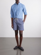 Portuguese Flannel - Abstract Tile Straight-Leg Cotton Shorts - Blue
