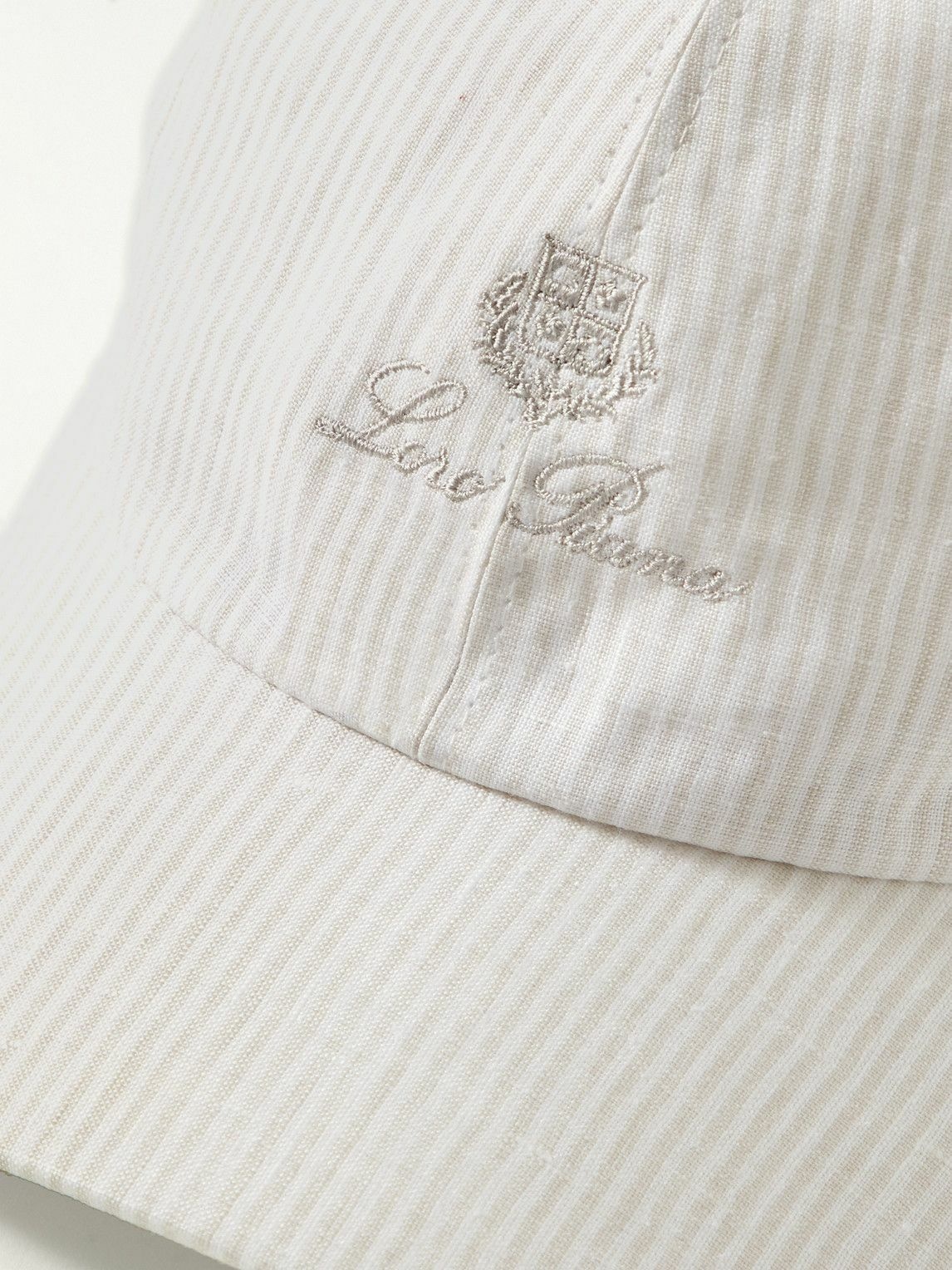 LORO PIANA Logo-Embroidered Linen Baseball Cap for Men