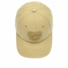 Human Made Men's Embroidered Heart 6 Panel Cap in Beige 
