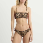 Damson Madder Women's Shirred Bow Bikini Bottom in Brown