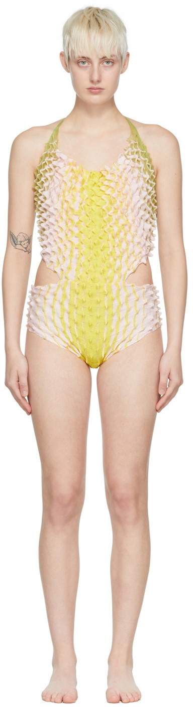 Chet Lo SSENSE Exclusive Multicolor Sunrise One-Piece Swimsuit