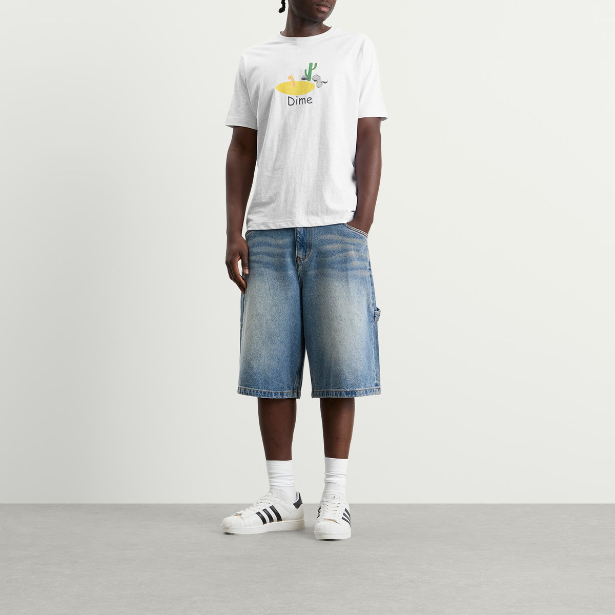 Dime Men's Quicksand T-Shirt in Ash