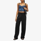 Dolce & Gabbana Women's Denim Bustier Top in Blue
