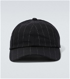 Dries Van Noten - Pinstriped wool baseball cap