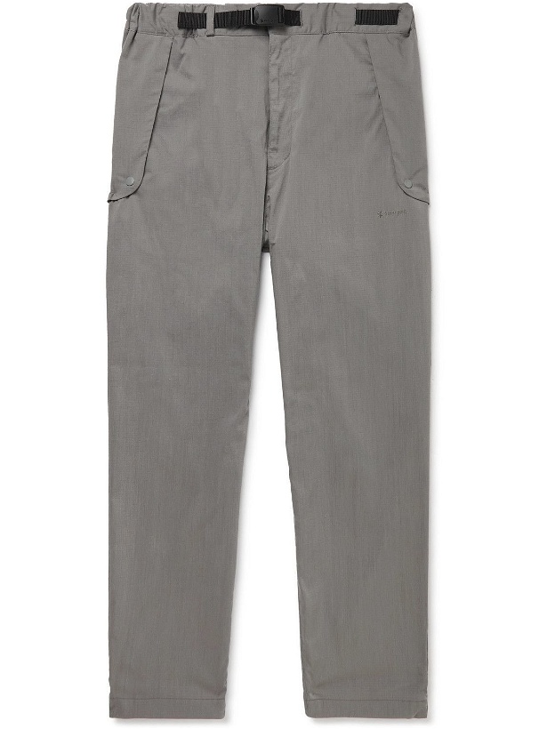 Photo: Snow Peak - Straight-Leg Belted Ripstop Trousers - Gray