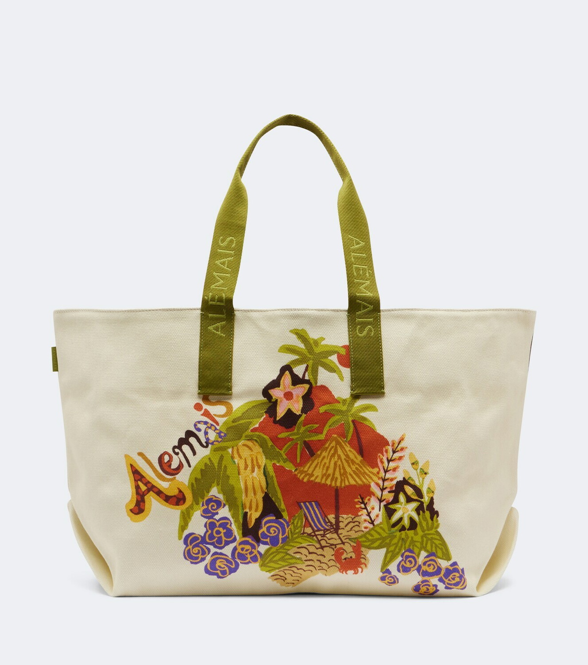 Alémais Island Cove printed cotton canvas tote bag
