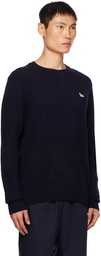 Maison Kitsuné Navy Baby Fox Patch Sweater