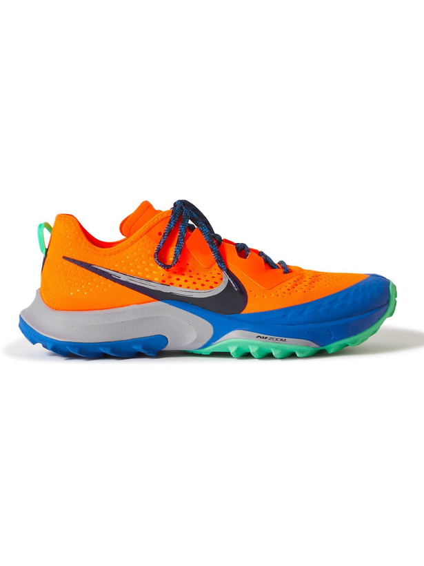 Photo: Nike Running - Air Zoom Terra Kiger 7 Rubber-Trimmed Mesh Running Sneakers - Orange