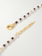 éliou - Fern Gold-Plated, Heishi, Jade and Freshwater Pearl Necklace