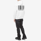 VTMNTS Men's Big Barcode Popover Hoody in White